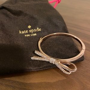 New Kate Spade rose gold sparkle bow bracelet
